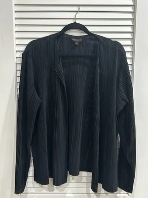 Cárdigan para mujer BOLD Element negro 1X crepé/acanalado ligero Foto 1 de 4