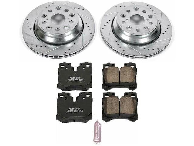 Kit de pastillas de freno trasero y rotor para 07-09 Lexus LS460 base tracción trasera L WQ38M8 Foto 1 de 1