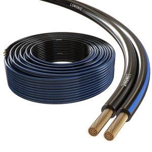 50m Lautsprecherkabel 2x 1,5mm² Schwarz CCA HiFi Boxenkabel Audio Zwillingsleitu - Bild 1 von 5