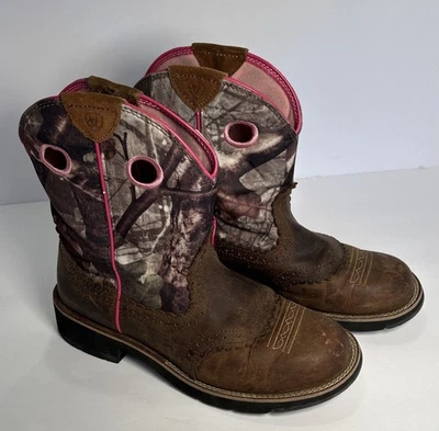 Botas de Vaquero Ariat Fatbaby Western Camufladas Cuero Marrón Rancho 10006854 Para Mujer 9.5 Foto 1 de 4