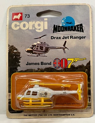 1979 CORGI JAMES BOND 007 DRAX JET RANGER HELICOPTER MOONRAKER 1:64 - Image 1 of 3
