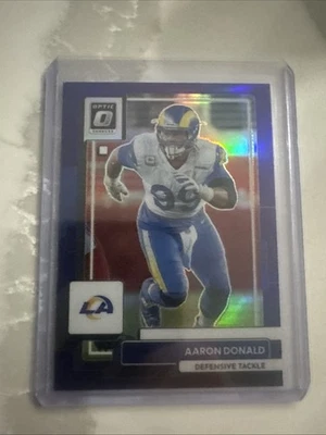 2022 Panini Donruss Optic Аарон Дональд фиолетовый призма /50 #118 Rams будущее HOF - Изображение 1 из 2