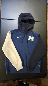 Michigan Wolverines Nike Colorblock Fleece Hoodie Pullover Sweatshirt Mens L - Picture 1 of 13