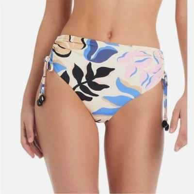 Red Carter Leaf Print High Rise Bikini bottoms moonstone NWT Retail $68 - S - Image 1 of 4