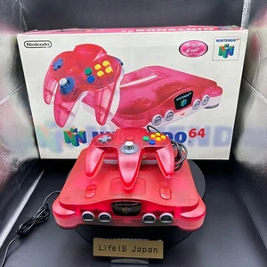 Nintendo 64 Clear Red N64 Console with Original Box Japan Import RARE Color - Picture 1 of 24