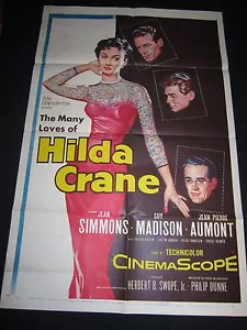 HILDA CRANE original JEAN SIMMONS U.S ONE SHEET poster - Picture 1 of 1