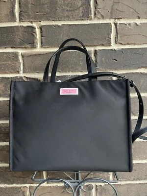 Cartera GRANDE Kate Spade New York Sam de nailon negra nueva con etiquetas $278 Foto 1 de 4