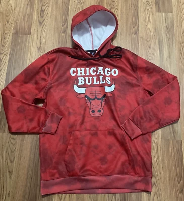 Sudadera con Capucha Chicago Bulls Para Hombre Grande Roja Gradiente Pullover Sudadera Equipo NBA Foto 1 de 4