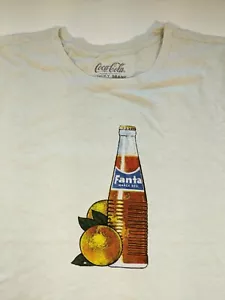 Women's Fanta orange drink Coca Cola collectible beige T-Shirt XXL - BRAND NEW - Foto 1 di 5