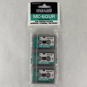 Maxell 3er Pack MC-6OUR Microcassette Micro Cassette Tapes 60 Minuten - Bild 1 von 2