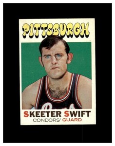 1971-72 TOPPS BASKETBALL PITTSBURGH CONDORS ABA  #169 SKEETER SWIFT NR.MINT/MINT