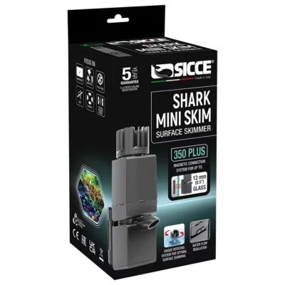 SICCE SHARK MINI SKIM 350 PLUS SKIMMER DI SUPERFICIE FILTRO INTERNO ACQUARIO