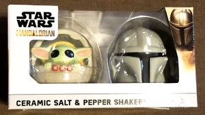 Star Wars Mandalorian The Child Baby Yoda Grogu Ceramic Salt & Pepper Shakers - Picture 1 of 8