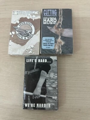 Sony Columbia Earache Hard Rock / Heavy Metal Sampler 3 Cassette Lot -NEW Sealed - Image 1 of 4