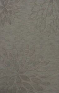 Gray Transitional Leaves Petals Area Rug Floral DV17 - Picture 1 of 35