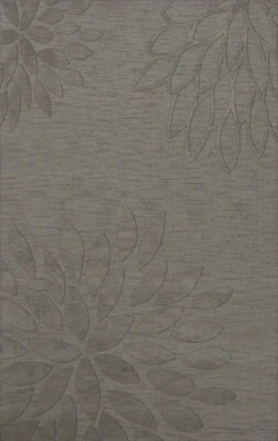 Gray Transitional Leaves Petals Area Rug Floral DV17 - Image 1 of 2