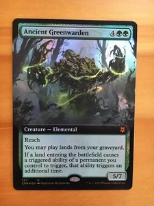 Mtg Zendikar Rising Ancient Greenwarden Extended Art FEA Borderless FOIL NM - Imagen 1 de 1