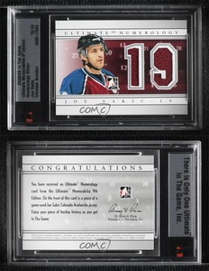 2008-09 ITG Ultimate Memorabilia 9th Edition Numerology Silver /24 Joe Sakic HOF