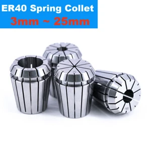 ER40 Clamping 3~25mm Spring Collet for CNC Engraving Machine Milling Lathe Tool - Picture 1 of 37