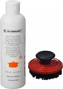 2-Piece Cleaning Set, Nylon Brush Kitchen Product, 3.25", Cerise with Enameled C - Picture 1 of 12