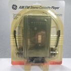 Vintage General Electric AM/FM Stereo Cassette Player 3-5493S w/ Headphones NEW