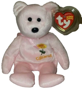 Juguete de peluche Ty Beanie Baby - CALIFORNIA POPPY the State Flower Bear 8,5" NUEVO MWMTs - Imagen 1 de 9