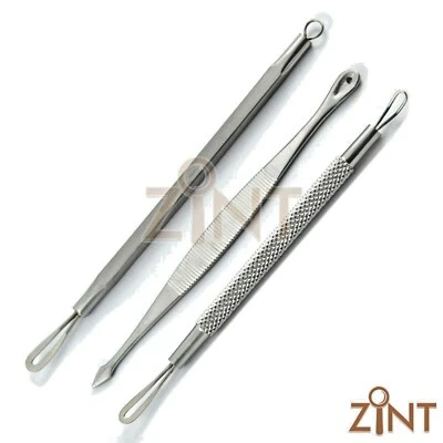 MEDENTRA UK Mitesser Entferner Gesicht Kit Komedonen Extraktor Werkzeug Set Akne Pickel Flecken Neu