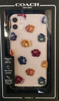 Coach New York Dreamy Peony Protective Case For iPhone 11 Clear/Floral/Glittler - Image 1 of 2