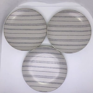 Hearth & Hand with Magnolia Appetizer Plates set of 3 Distressed Stripe 6.5” - Picture 1 of 14