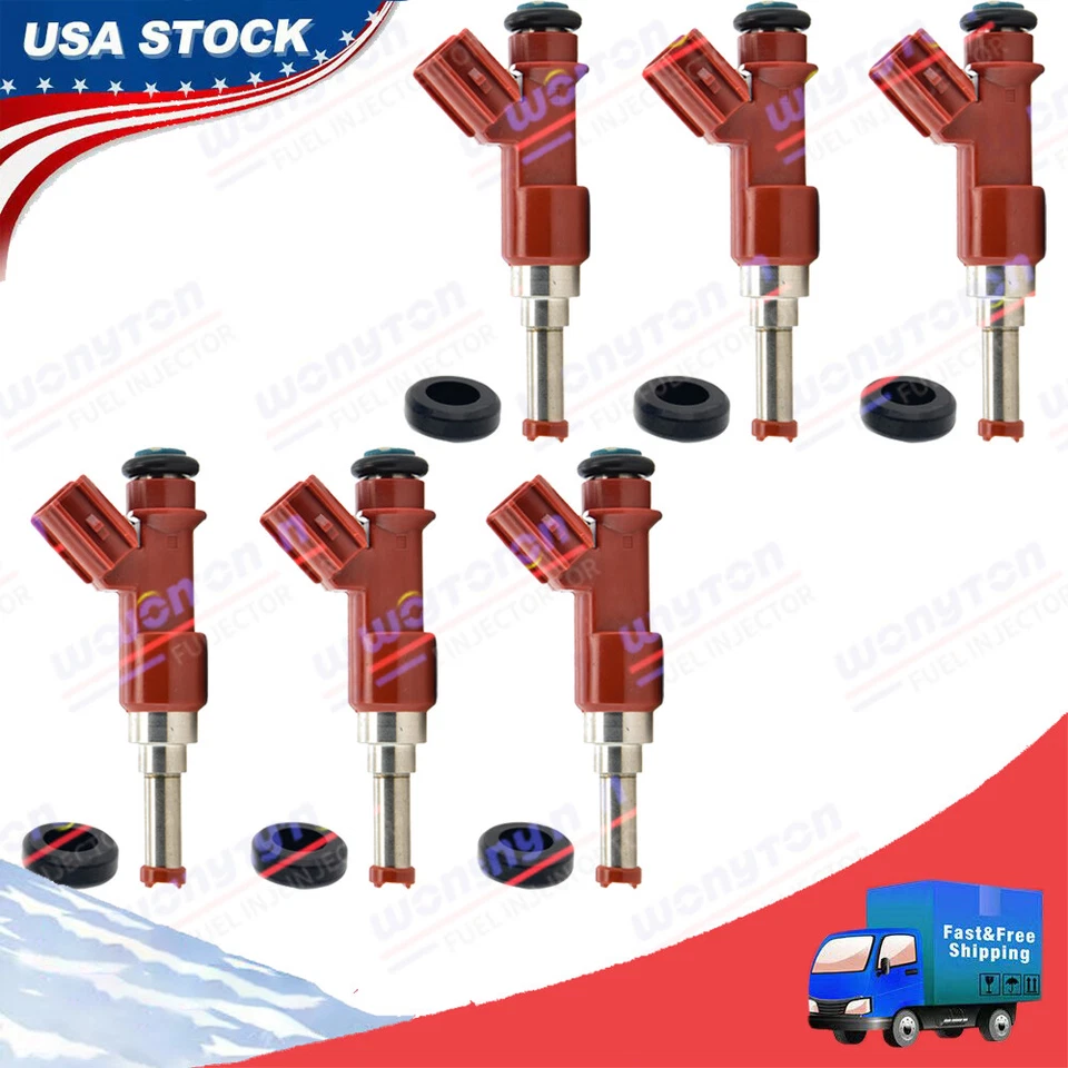 Juego de 6 inyectores de combustible OE para Toyota Avalon Camry 2005-2011 y Lexus ES350 3,5 L Foto 1 de 4