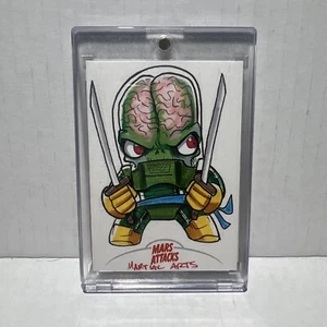 2013 Topps Mars Attacks Sketch Card 1/1 Martial Arts - Picture 1 of 4