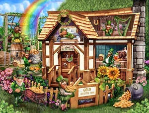 SunsOut Leprachaun House 300 Piece Jigsaw Puzzle By Tom Wood - Picture 1 of 3