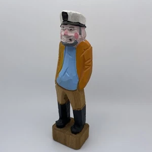 Vintage Hand Carved Wooden Ship Captain Sailor Nautical Caricature Figure 8 Inch - Picture 1 of 16