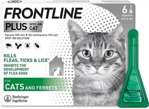 FRONTLINE Spot On Plus Flea & Tick Treatment For Cats And Ferrets - 6 Pipettes - Bild 1 von 1