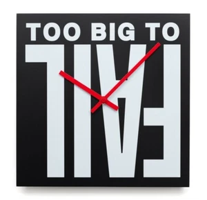 BARBARA KRUGER 'Untitled (Too big to fail)', 2012/2021 Wanduhr 10x10 Zoll *Neu in OVP* - Bild 1 von 18