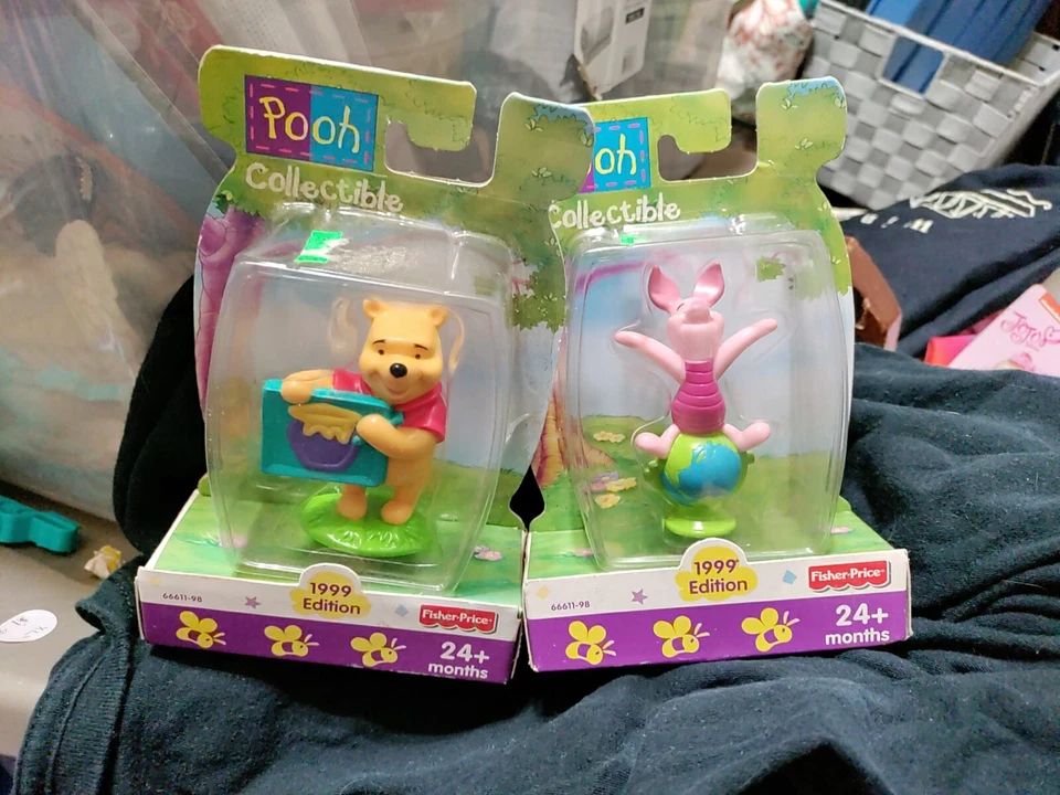 8 Vtg Collectible 1999 Disney Winnie The Pooh Fisher Mattel Figures