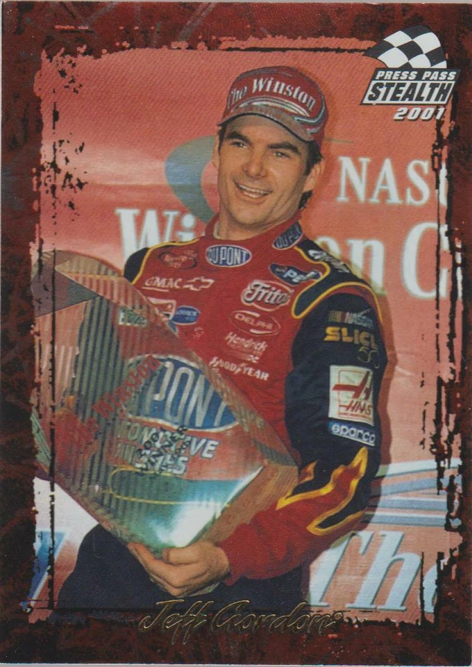 2001 Press Pass Stealth Gold #G55 Jeff Gordon card, NASCAR HOF - Image 1 of 1