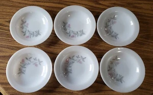 Federal Glass Coupe Bowls - Clover Blossom, Set Of 6 - Picture 1 of 7