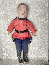 16” Vintage Reliable Royal Canadian Mountie Police Nelson Eddy Doll 1937-45