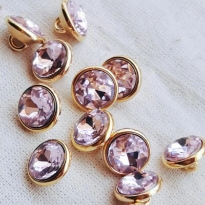 20Pcs 10mm Crystal Rhinestone Buttons with Shank for Sewing Shirt DIY Craft - Image 1 of 4