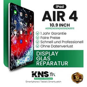 iPad Air 4 10.9" Wyświetlacz Przednie szkło Naprawa Szkło Wymiana✅ 24 godziny! - Zdjęcie 1 z 5