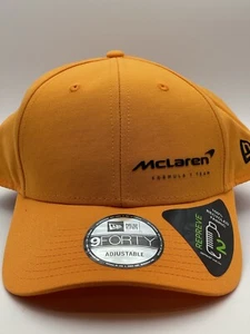 Cappello McLaren F1 2022 Adulto Nuova Era 9Forty Regolabile Nuovo Con Etichette Giallo Brillante - Foto 1 di 5