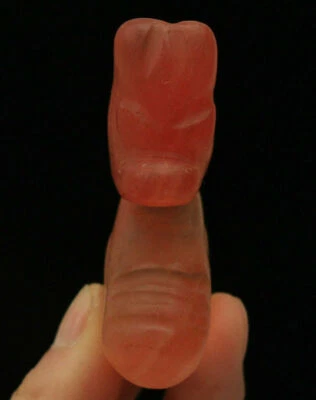 Colgante Amuleto Helios Dios Sol Cristal Rojo Cultura Hongshan China 7CM Foto 1 de 4