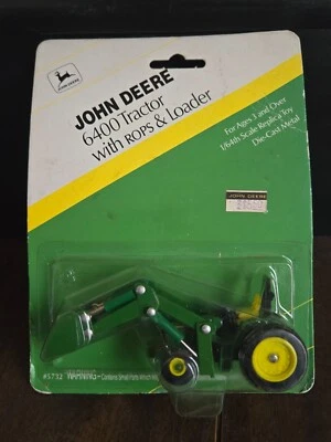 ERTL John Deere 6400 Tractor w/ROPS & Loader 1/64 Scale Die Cast Metal 5732-NIB - Image 1 of 3