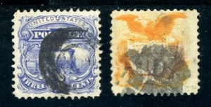 USAstamps Used FVF US 1869 Eagle & Shield Pictorial Scott 114, 116 - Picture 1 of 2