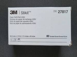3M Stikit™# 27817 Paper Refill Rolls 426U, 3-1/4 in x 45 in 80 Grit, 10/box (O) - Picture 1 of 2