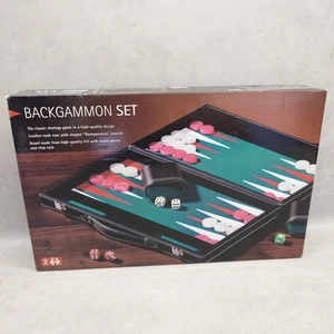 Set gioco backgammon retrò in custodia, nuovo e sigillato, con scatola - Foto 1 di 5