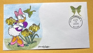 2025 Luna Moth Surcharge C35 Donald Duck Girlfriend “Daisy” FDC/OOAK - Picture 1 of 5