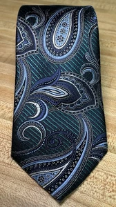 Neu mit Etikett Jos. A. BANK RESERVE Krawatte blau grün Paisley 100% Seide 👔 Krawatte - Bild 1 von 8