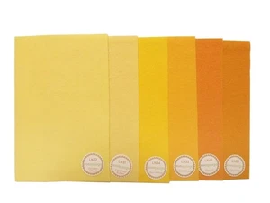 1/64 Zuschnitte Merinowolle Stoff Paket mit sechs Farben - Gelb und Gold - Bild 1 von 1